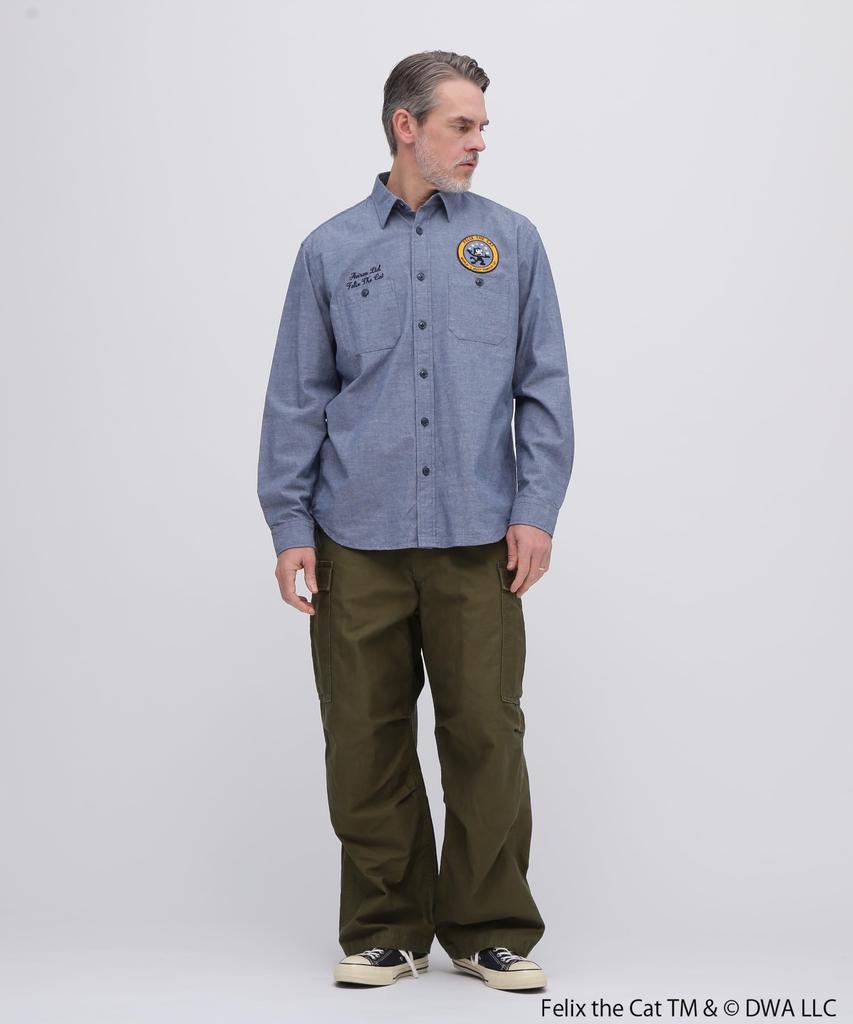 AVIREX x FELIX CHAMBRAY SHIRT Indigo L 783-5120008