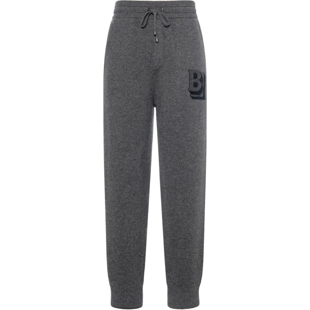 Burberry Knitted Sweatpants Men's Dark Charcoal Gray 80507681
