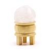 Rock Quartz Crystal Faceted Sphere 2-Piece With Stand