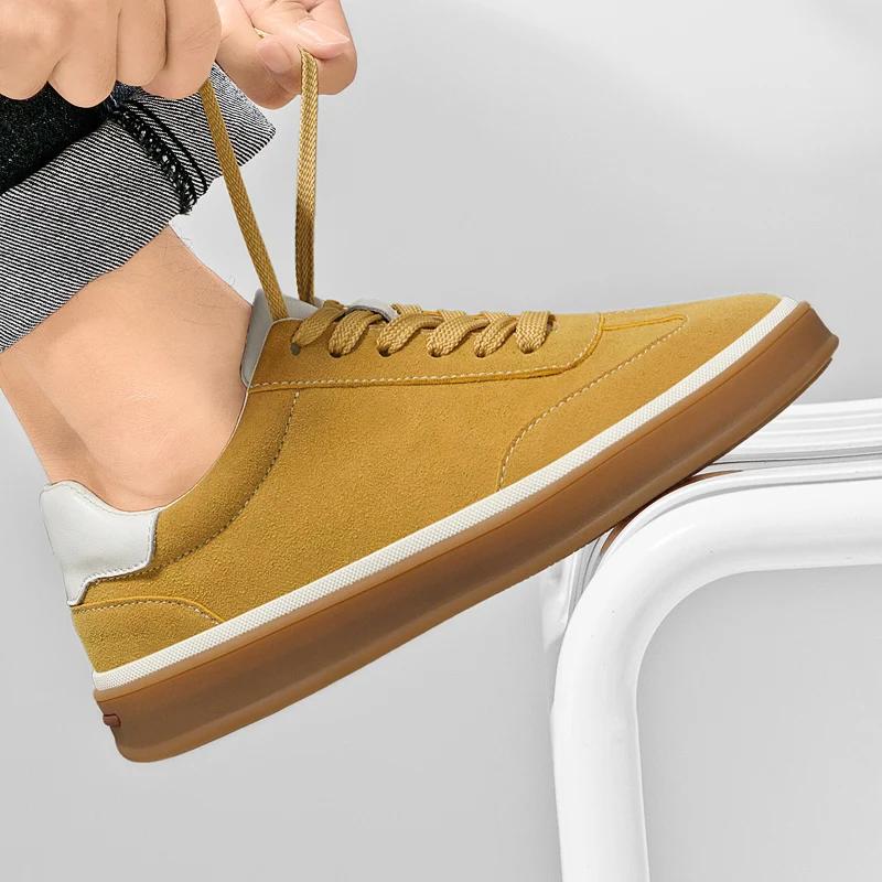 Fashion 2025 New Casual Leather Non Slip Walking Sneakers Comfy New Leisure Walk Outdoor Footwear Brand Genuine Leather Mens Oxford Shoe