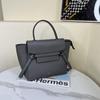 [Pre-Owned] Belt Classic Magnetic Closure Detachable Adjustable Shoulder Strap Pebbled Leather Crossbody Bag - Excellent #MJZ6MU