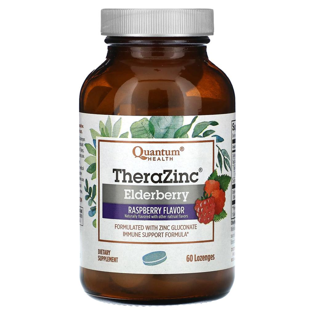 Therazinc, Elderberry, Raspberry Flavor, 60 Lozenges