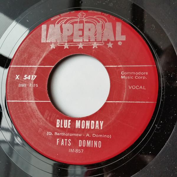 7-дюймовая пластинка FATS DOMINO Blue Monday X5417 Imperial US Blues Б/у