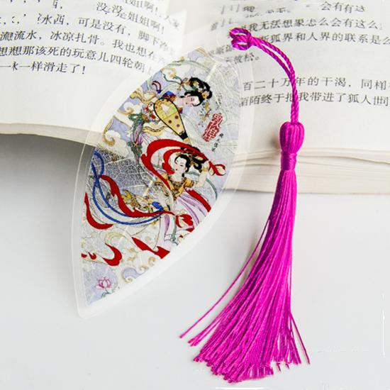 Ancient Chinese Landscape Painting Bookmark Beautiful Beautiful Leaf Vein Bookmark Gift To Classmates and Friends