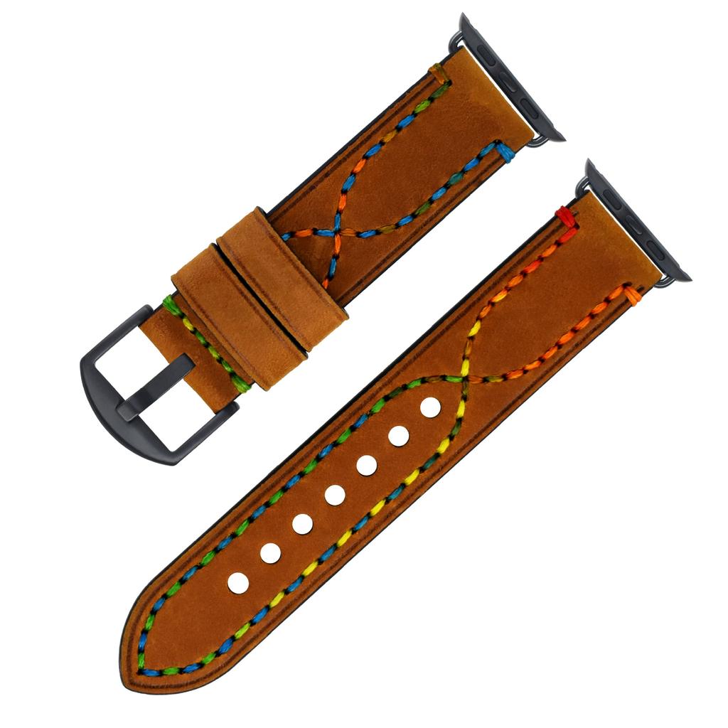 Кожаный ремешок для часов Crazy Horse подходит для Apple Genuine Leather Strap S8 7 6iwatch Ручной работы.