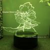Модернизированный японский 3D ночник - USB цветная сенсорная лампа для спальни и креативного подарка на праздник