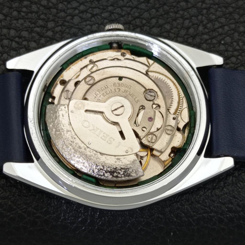 ВОССТАНОВЛЕННЫЕ МУЖСКИЕ ВИНТАЖНЫЕ ЧАСЫ SEIKO AUTOMATIC 6309A ЯПОНИЯ С СИНИМ ЦИФЕРБЛАТОМ a701724-5