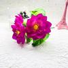 Elegant Flowers Three Lotus Artificial Bouquet For Wedding Photoshoot And