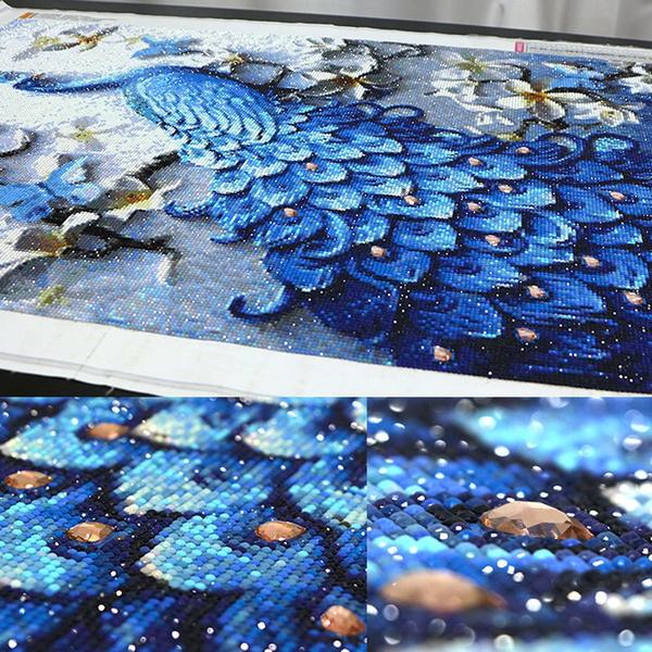 5D DIY Алмазная картина Павлин Вышивка Крестом Горный хрусталь Мозаика Картина Главная Декор