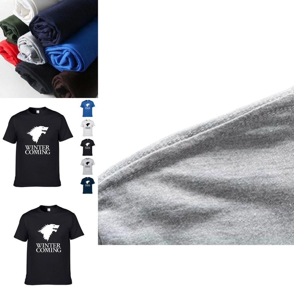 Игра престолов Ледяной волк Мужская Унисекс Повседневная футболка с коротким рукавом на все сезоны