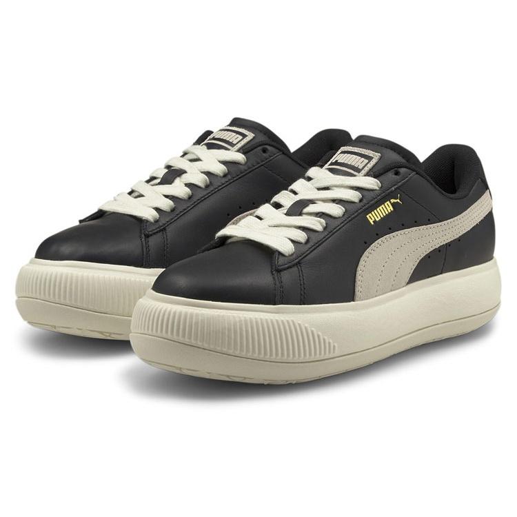 (WMNS) PUMA Suede Mayu Черные Повседневные Кроссовки Белые Женские 381042-02