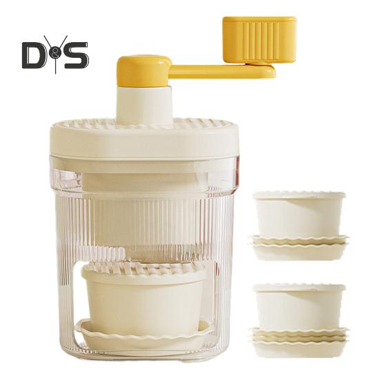 Ручная льдогенераторная установка с лезвиями из нержавеющей стали. Ледогенератор без содержания бисфенола А для домашних киосков. Портативная машина для приготовления льда в форме конуса, защищенная от брызг и пригодная для мытья в посудомоечной машине.