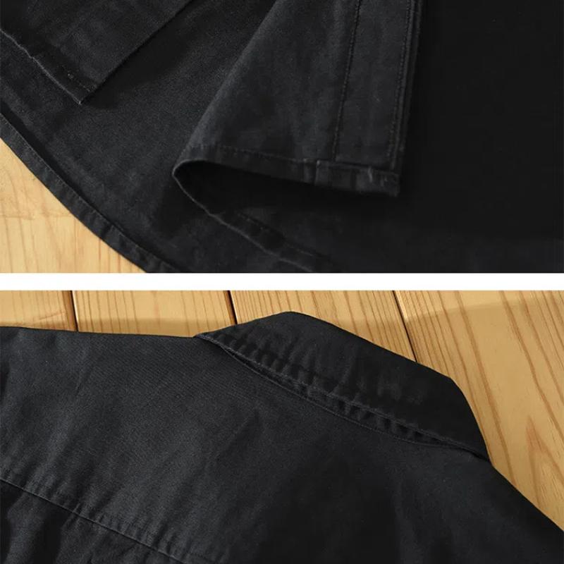 Рубашки-карго в японском стиле для мужчин, новые модные повседневные рубашки с длинным рукавом из 100% хлопка для мужчин, весна и осень, уличная одежда, свободные топы для молодежи