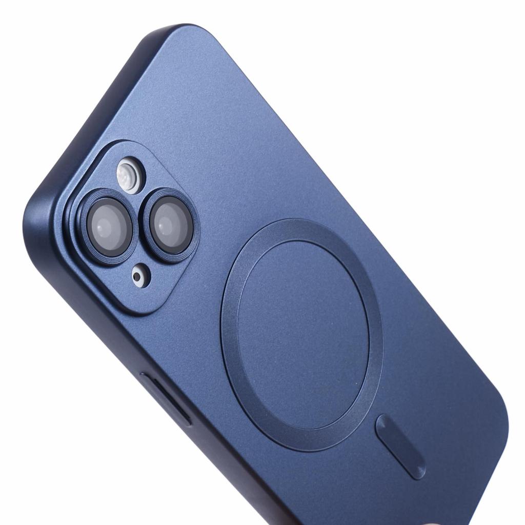 For iPhone 15 Plus Protective Case with Lens Film Compatible with MagSafe Rubberized TPU Phone Cover