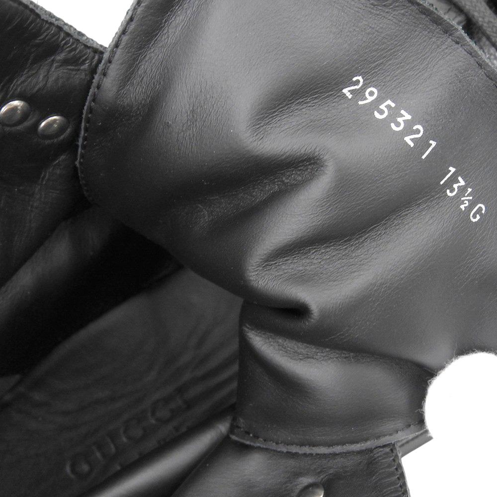 Gucci Неношеные ботинки с узором GG Shelly line мужские черные 13 1/2G 295321 обувь 13 1/2G черныйБ/у