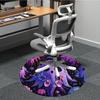 1pc Ghost Flowers Office Round Area Rug, Under Office Chairs Bedroom Living Room Home Decor, Room Deco