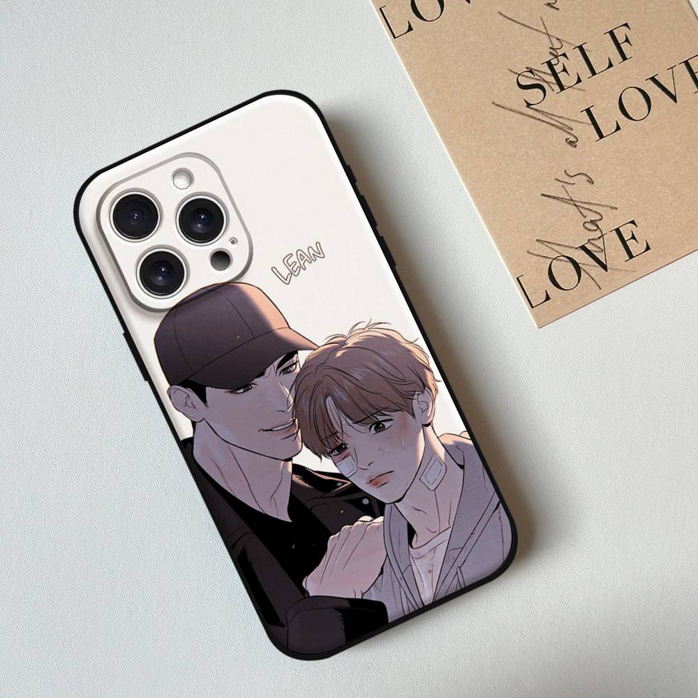 Яой БЖ Аниме Алекс Чехол для телефона Для iPhone 17,16,15,14,13,12,11 Plus,Pro,Max,XR,XS,X,7,8 Plus,Mini Черный Силикон Мягкий