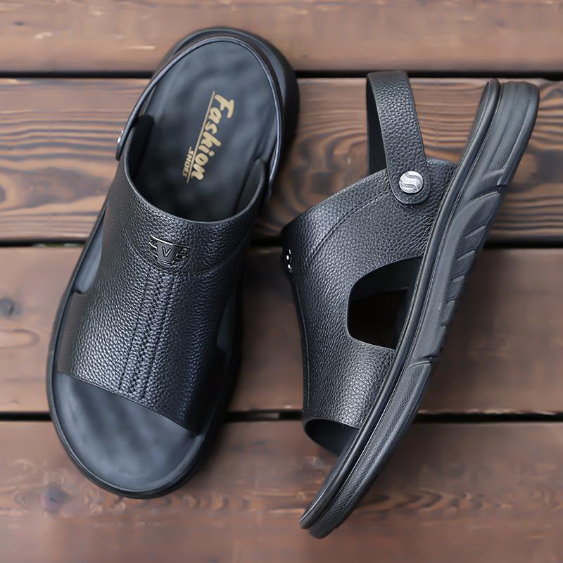 Summer Men's Breathable Sandals Comfortable Casual Beach Shoes with Soft Soles Comfortable Fashionable Versatile Cool Slippers