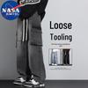NASA MARVEL Men's Retro Workwear Wide-Leg Straight Jeans