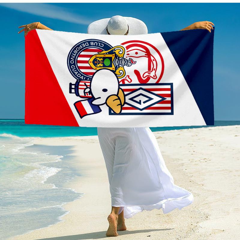 USA FC Fashion Beach Towel: Ideal for Summer Adventures Soft, absorbent and quick drying suitable for swimming and bathing