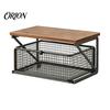 Dust Proof Storage Drawer Coffee Station Organizer with Drawer, Tiered Bar Organizer, Wooden Top Shelf, Small Desktop Furniture Wire Mesh Drawers for