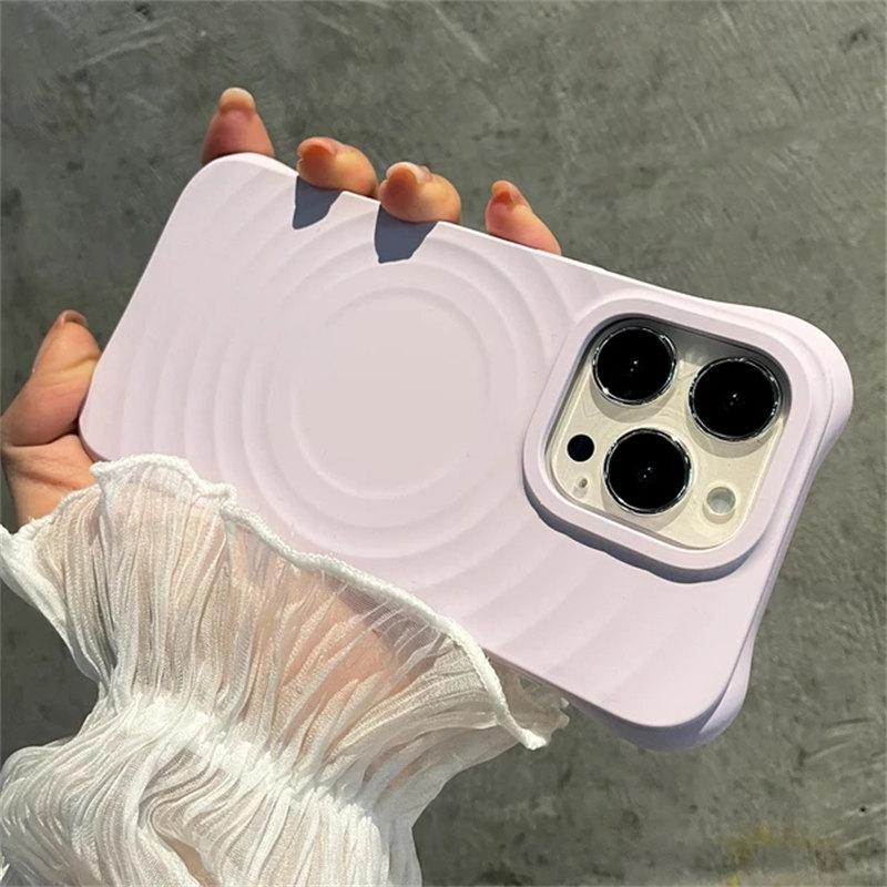 Роскошный жидкий силиконовый чехол с пульсацией для Magsafe, магнитный чехол с беспроводной зарядкой для iPhone 15 14 Plus 13 12 Pro Max, мягкий противоударный чехол