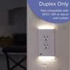 Cover Outlet Wall Socket Plate Double Led Night Light Sensor Plug Coverplate