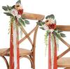 Western-Style Wedding Chair Back Flower Groom And Bride Decoration Outdoor Arched Door Mori Simulation Festive And Romantic