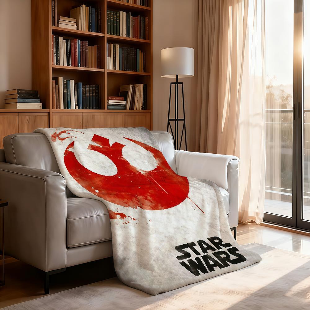 Classic S-Star W-Wars Logo Blanket Soft Throw Blanket for Home Bedroom Bed Sofa Picnic Travel Office Rest Cover Blanket Gift