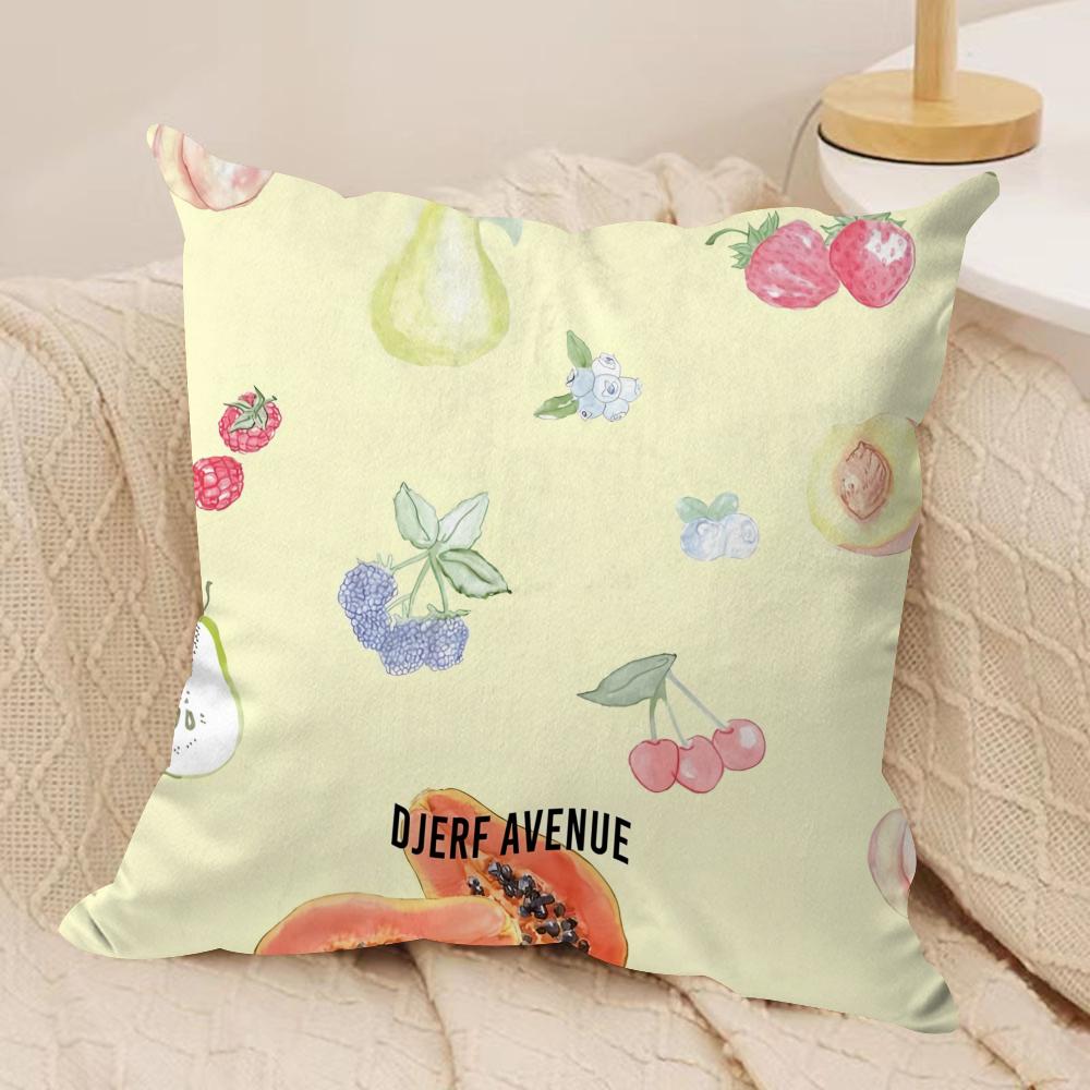 Summer Berries DDjerf Cushion Cover Soft Plush Fabric DoubleSided Printed Cushion Covers for All Seasons Modern HomeDecor Gift