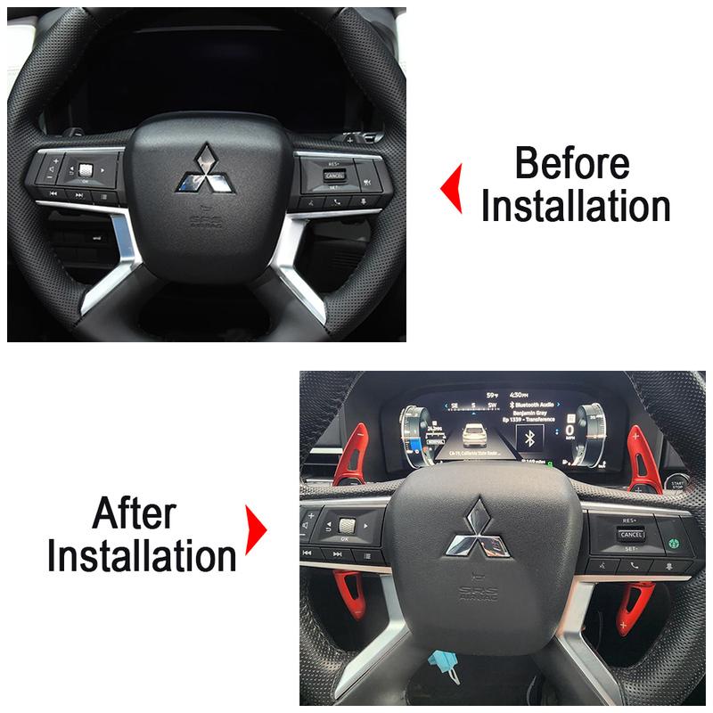 Лепестки переключения передач для Mitsubishi Outlander ZM ES SE SEL LS Руль автомобиля Накладка-удлинитель рычага DSG Наклейки на рычаг переключения передач Алюминий