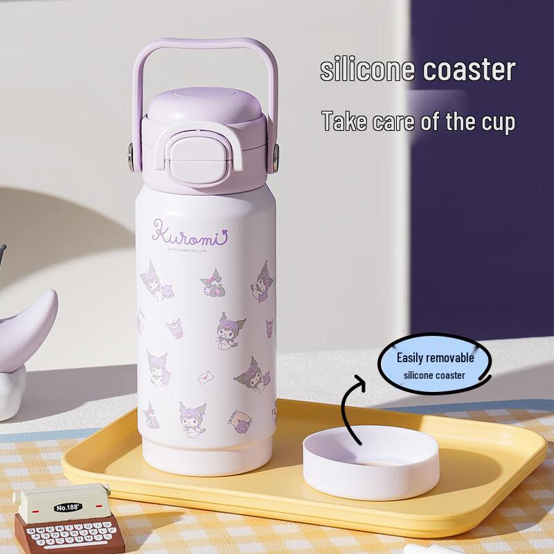 BEDDYBEAR Kids 316 Stainless Steel Double-Drink Insulated Straw Bottle