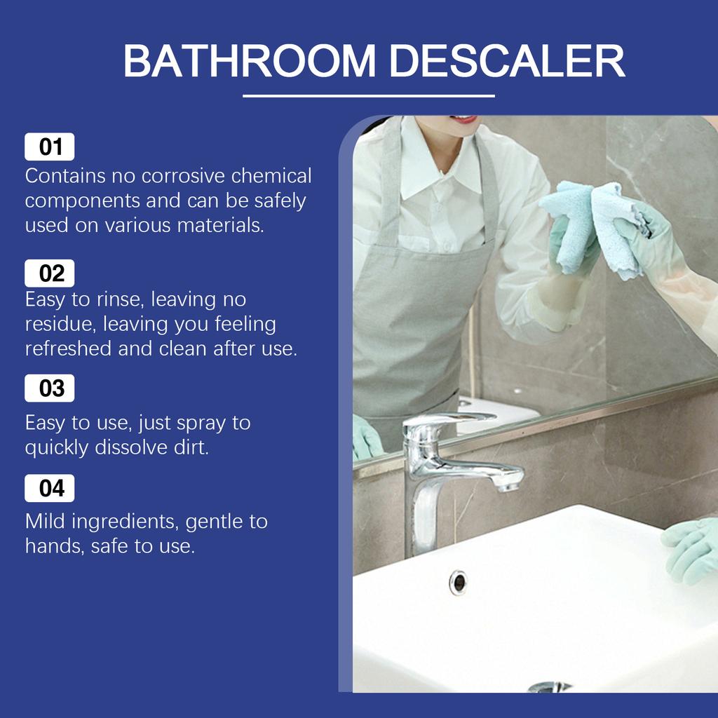 Средство для удаления накипи в ванной комнате Высокоэффективный очиститель Быстро разлагает грязь и подходит для различных стен, 60 мл