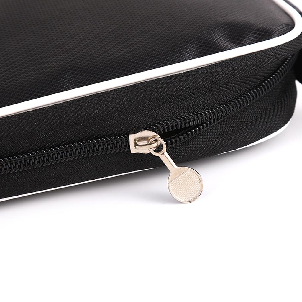 Table Tennis Racket Case Pingpong Bat Carry Bag Cover Hold 2 Paddles Table Tennis Balls Carrying Case for Indoor Outdoor
