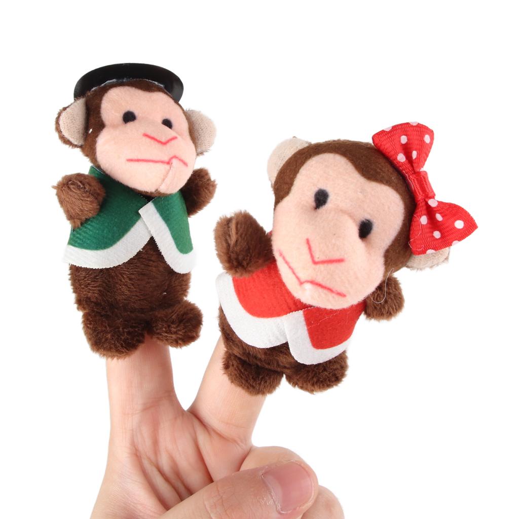 7 шт./набор Игрушки-пальчиковые куклы Обезьянка, Игрушки для интерактивной игры родитель-ребенок, Милые животные, Развивающие
