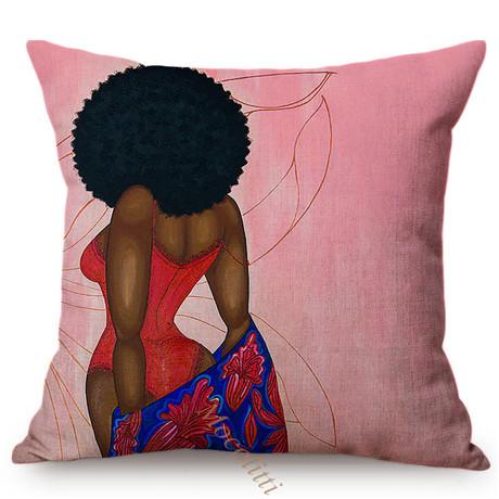 Pop Abstract Africa Woman Pattern Pillow Case, Sexy Oil Painting Art, Sofa Decoration, Cotton Linen Cushion Cover, Fashion