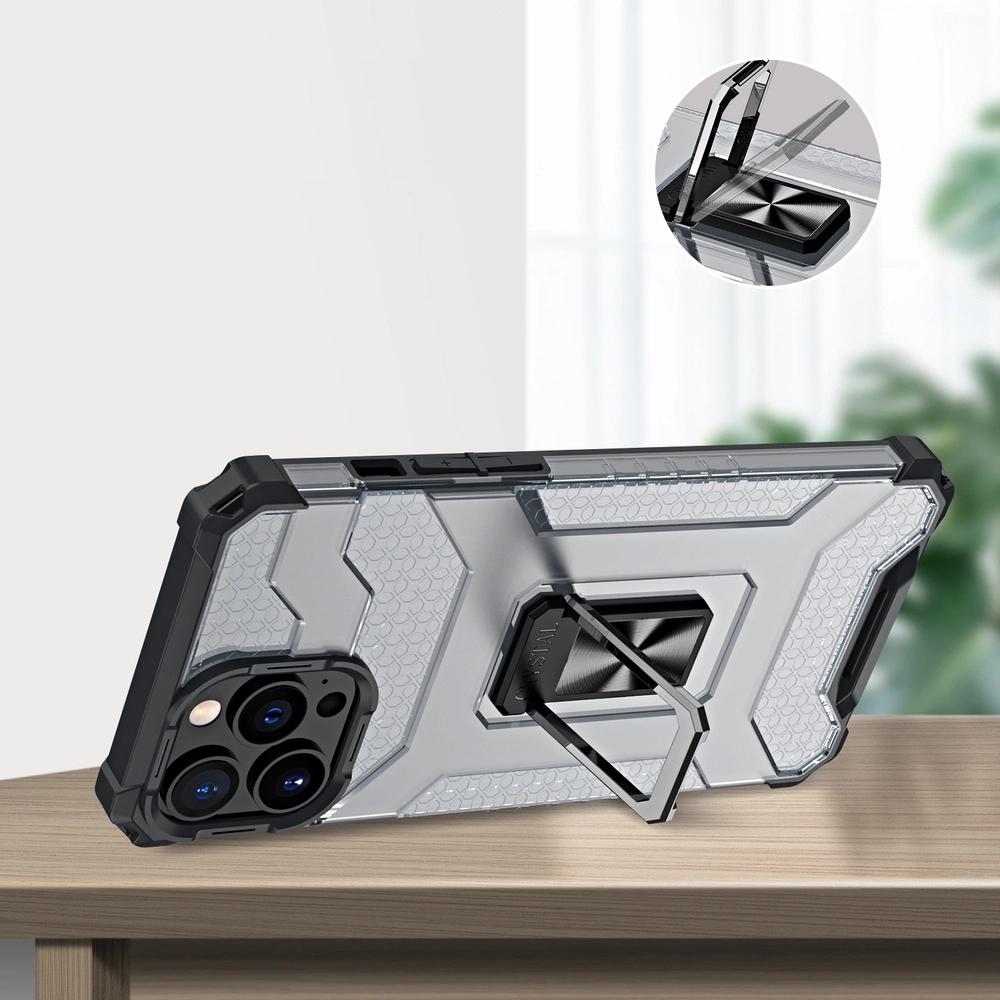 Чехол Crystal Ring Case Armored Hybrid Case Cover + Магнитный держатель Iphone 13 Pro Green