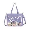 Сумка-шоппер Wowcarbazole Ita Bag, Сумка-тоут, 2-в-1, Прозрачная, Размер A4, Прозрачная сумка, Сумка через плечо, Декоративная сумка, Сумка из холста, Школьная сумка, Женская