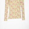 European and American style, new women's clothing, fashionable versatile and slim-fitting personalized flower-printed knitted sweater and top
