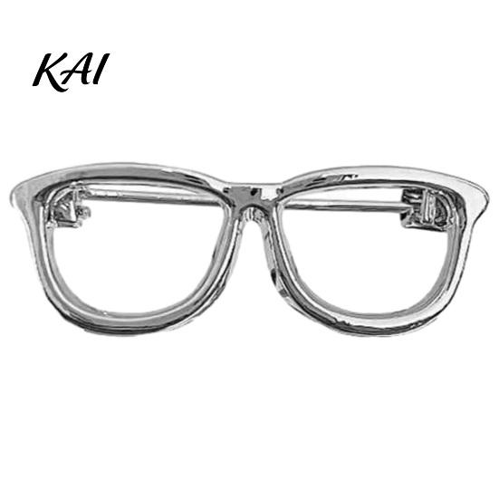 Shirts Accessory Alloy Glasses Brooch for Men Women, Eyeglasses Shape Lapel Suits Decorative Pin, Sweaters Pin