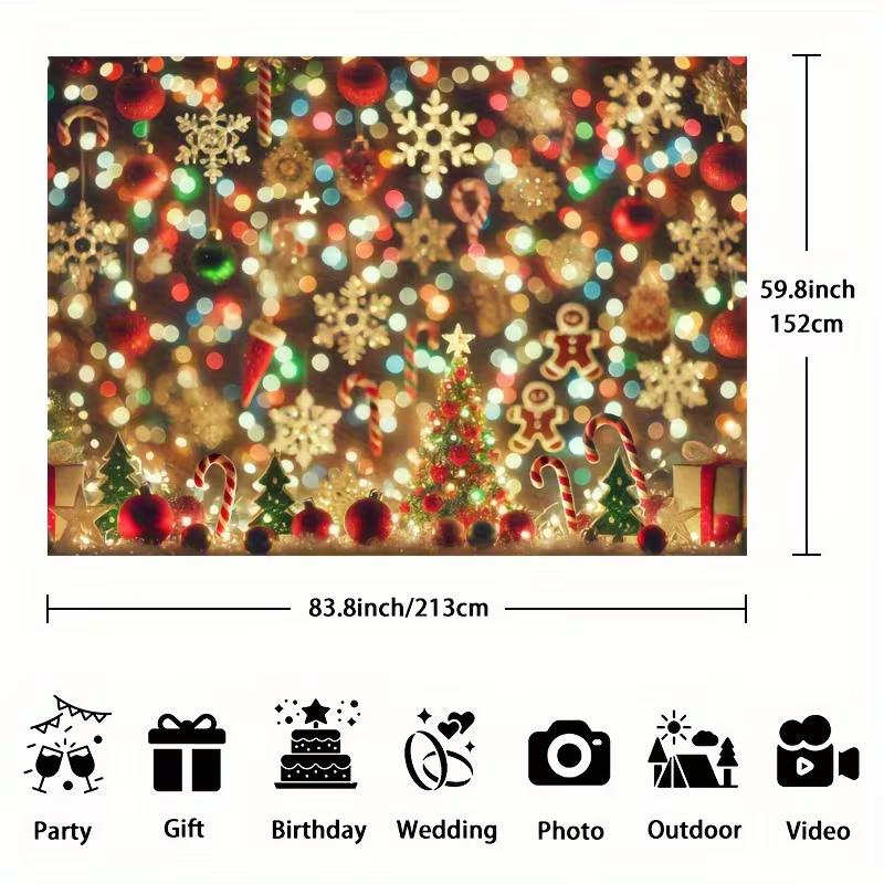 2D Colorful Christmas Bokeh Photography Background