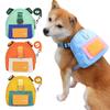 Pet Backpack With Harness Collar Outdoor Travel Portable Dog Training Treat Pouch Puppy Snack Reward Waist Bag Dogs Poop Bags