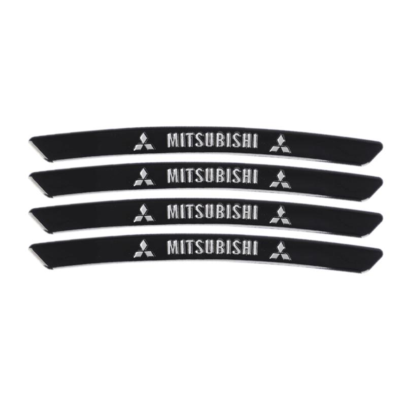 4pcs Aluminium Alloy Car Wheel Hub Stickers For Mitsubishi Ralliart Outlander ASX Lancer Lancer-Ex Competition Eclipse Expo