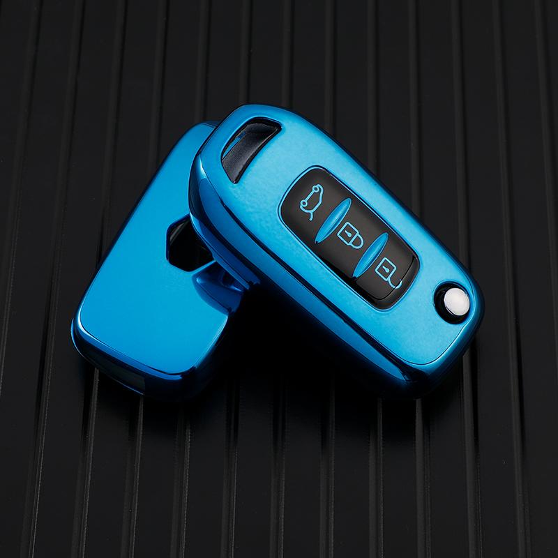 TPU Car Flip Key Case Cover Keychain Protector for Renault Kadjar Captur Megane Sandero Stepway Logan Clio 5 Arkana 2020 2021