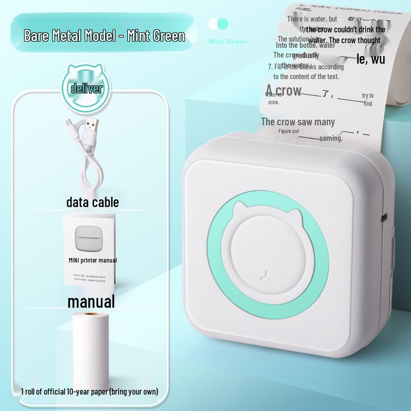 Ультра-четкий мини-портативный студенческий принтер: Умный термо-органайзер без чернил