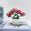 Simulated Potted Pinus Hwangshanensis Artificial Flower For Indoor Decor