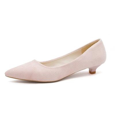 Женские туфли на низком каблуке 3 см, туфли-лодочки с острым носком, замшевые лаконичные офисные туфли, женские туфли-лодочки, женская рабочая обувь, Zapatos Mujer