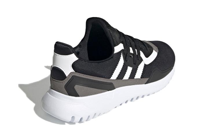 adidas Originals Flex Collection El C Низкие Спортивные Повседневные Кроссовки Черно-Белые Детские Возраст 3-7 Лет FX5323