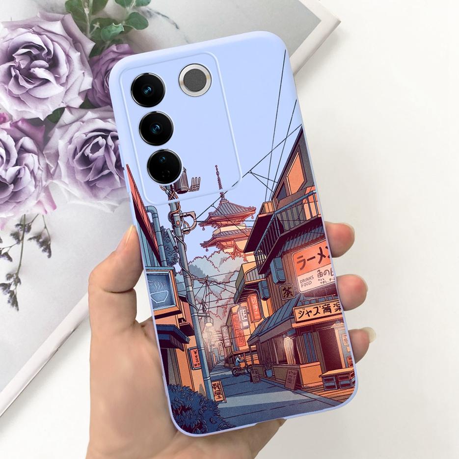 Чехол для Vivo V27 Чехол для Vivo V27e V2237 Милый Модный Расписной Чехол Мягкий Силиконовый Чехол для Телефона Для Vivo V27 Pro V 27 V27e Задняя Крышка Сумки