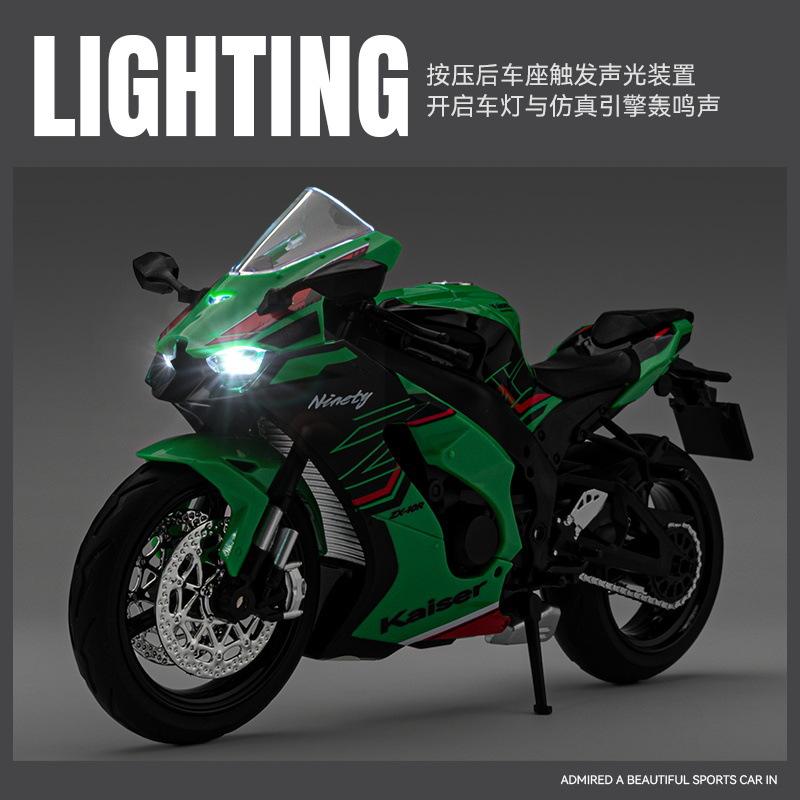 1:12 Моделей Мотоциклов Zx-10R Литье под Давлением из Сплава с Амортизацией Масштабная Модель Мотоцикла Игрушки Подарки для Детей